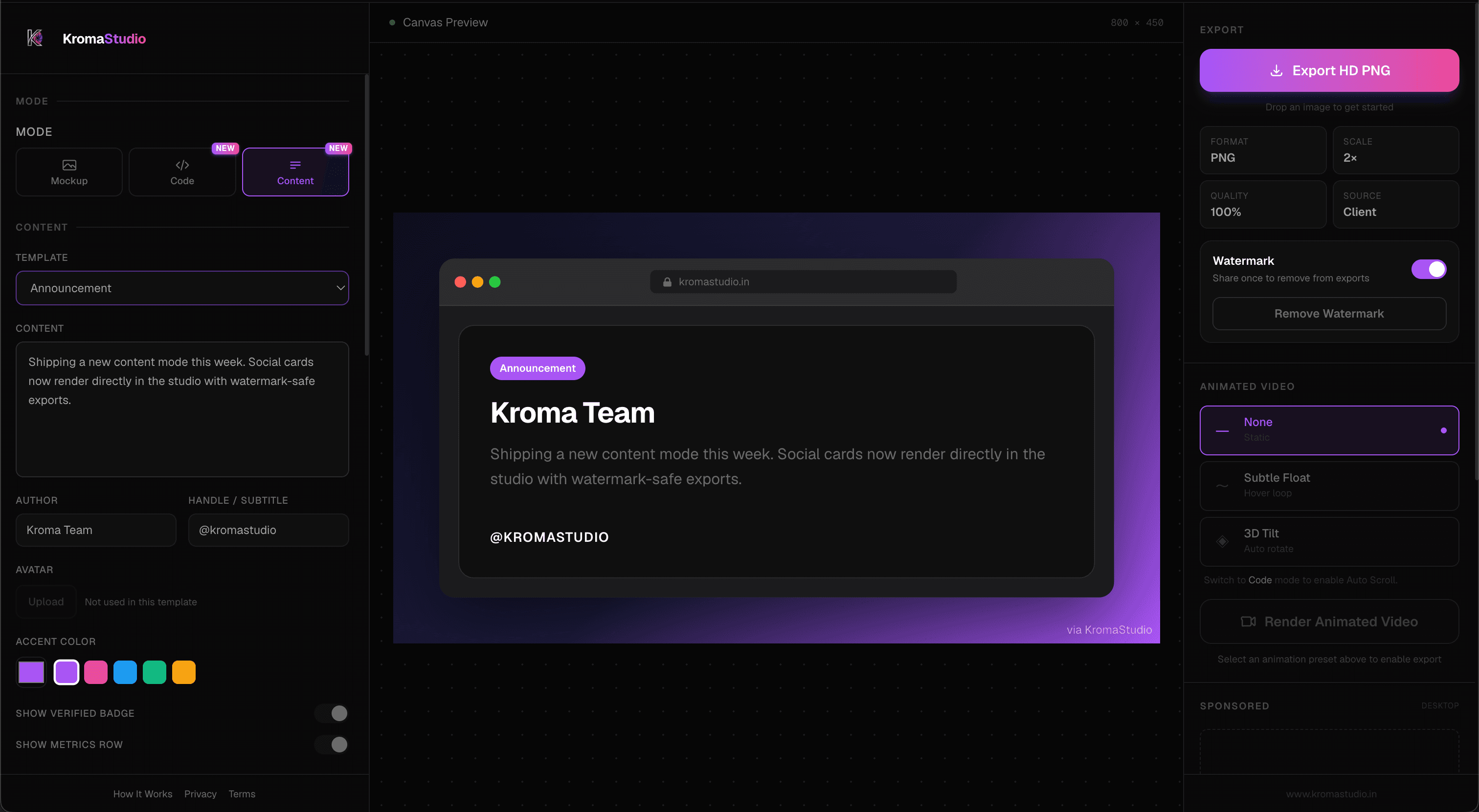 KromaStudio LinkedIn social content template